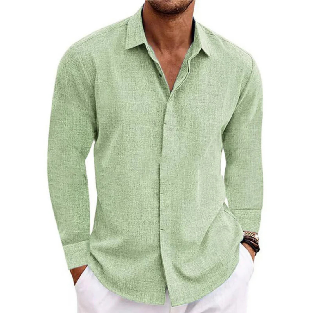 Hommes Chemise Boutonnée à Manches Longues | Confortable