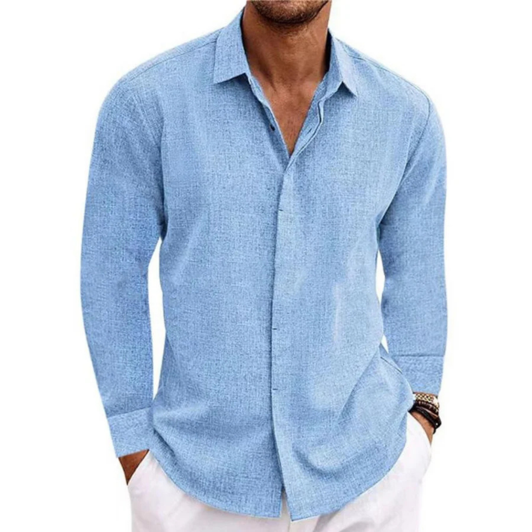 Hommes Chemise Boutonnée à Manches Longues | Confortable