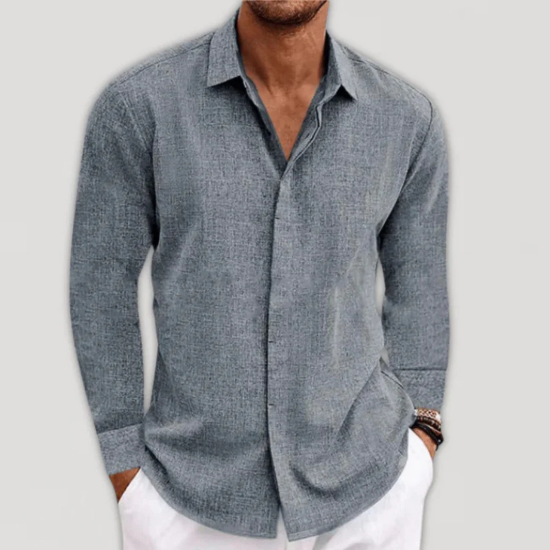 Hommes Chemise Boutonnée à Manches Longues | Confortable