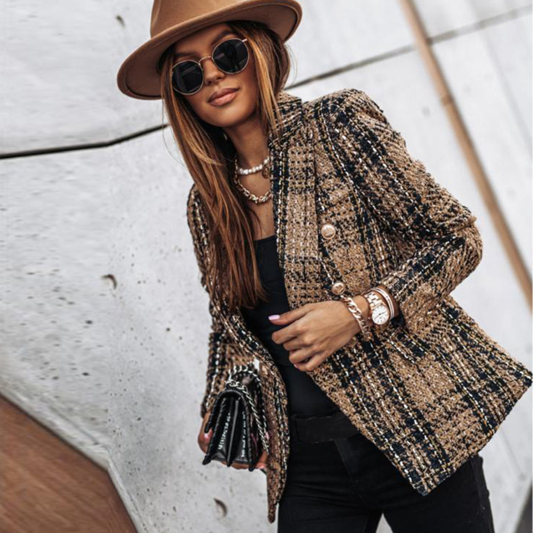 Femmes Blazer Décontracté | Bouton Duvet