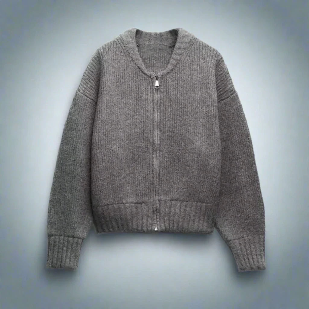 Mova | Femme Fermeture À Glissière Cardigan En Tricot | L'hiver