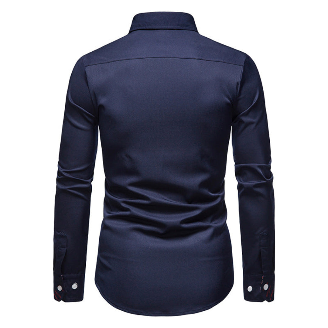 Hommes Chemise Boutonnée Slim | Manches Longues