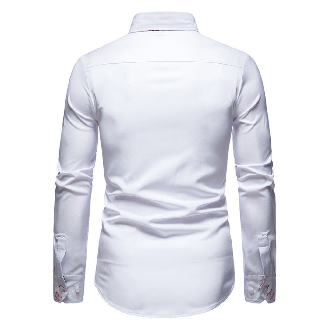 Hommes Chemise Boutonnée Slim | Manches Longues
