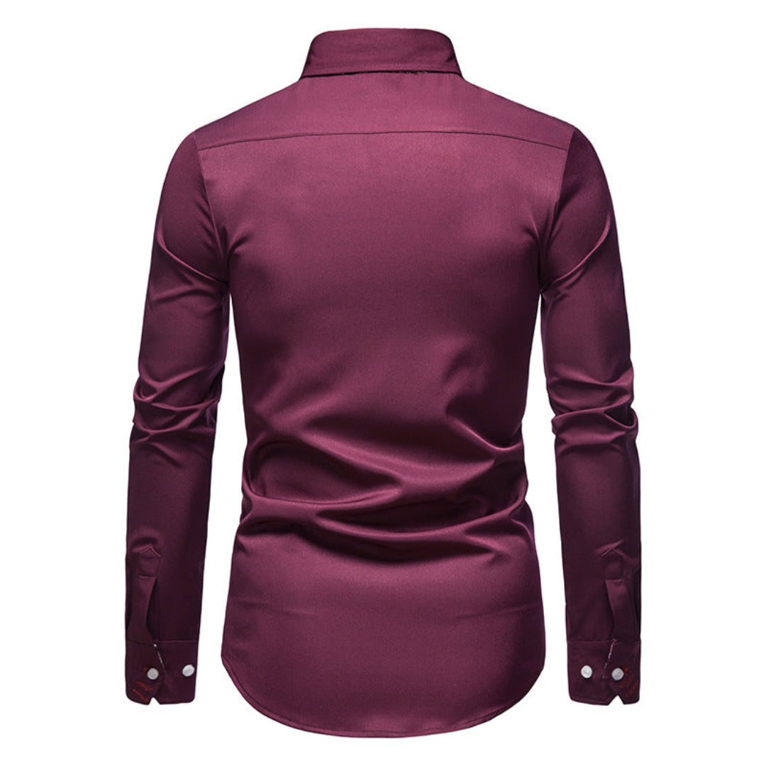 Hommes Chemise Boutonnée Slim | Manches Longues