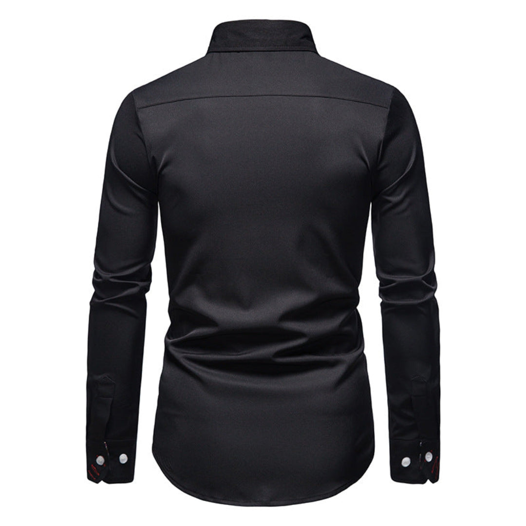 Hommes Chemise Boutonnée Slim | Manches Longues