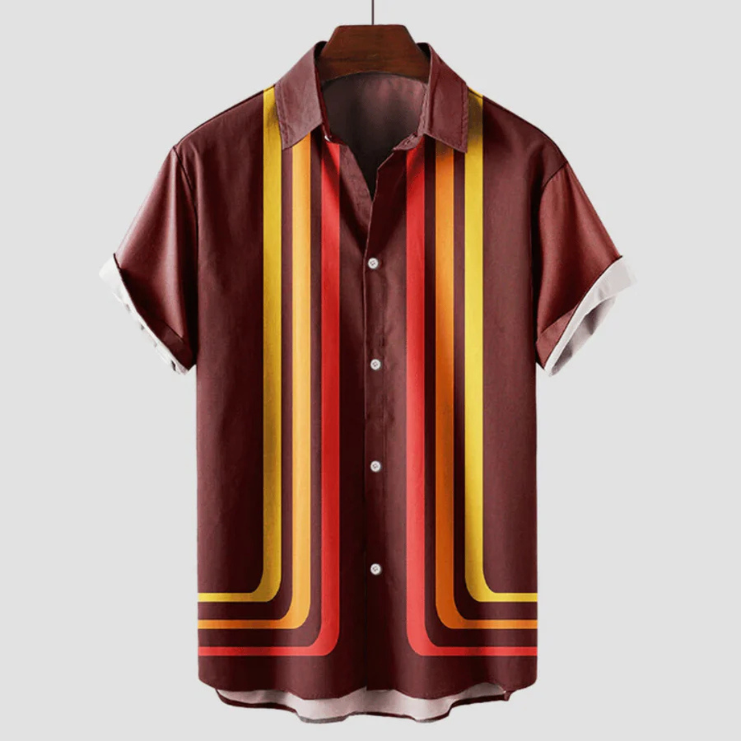 Hommes Chemise À Manches Courtes | Button En Bas