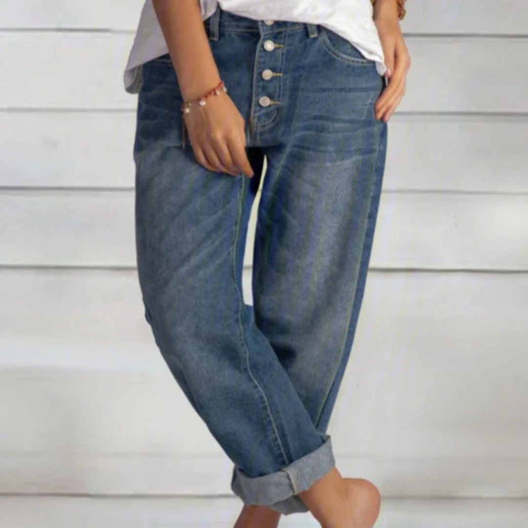 Jeans Larges Pour Femmes | Bleu