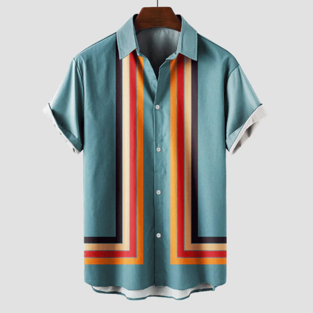 Hommes Chemise À Manches Courtes | Button En Bas