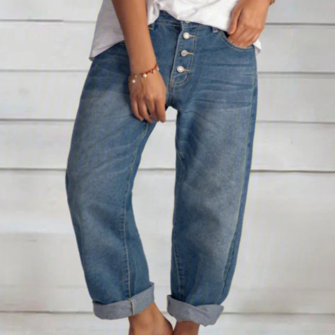 Jeans Larges Pour Femmes | Bleu