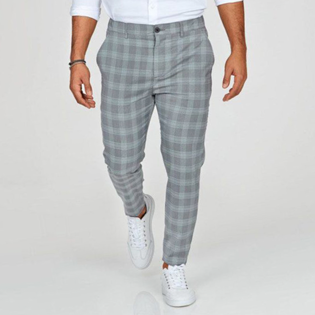 Jan | Pantalons À Carreaux Pour Hommes| Coupe Ajustée