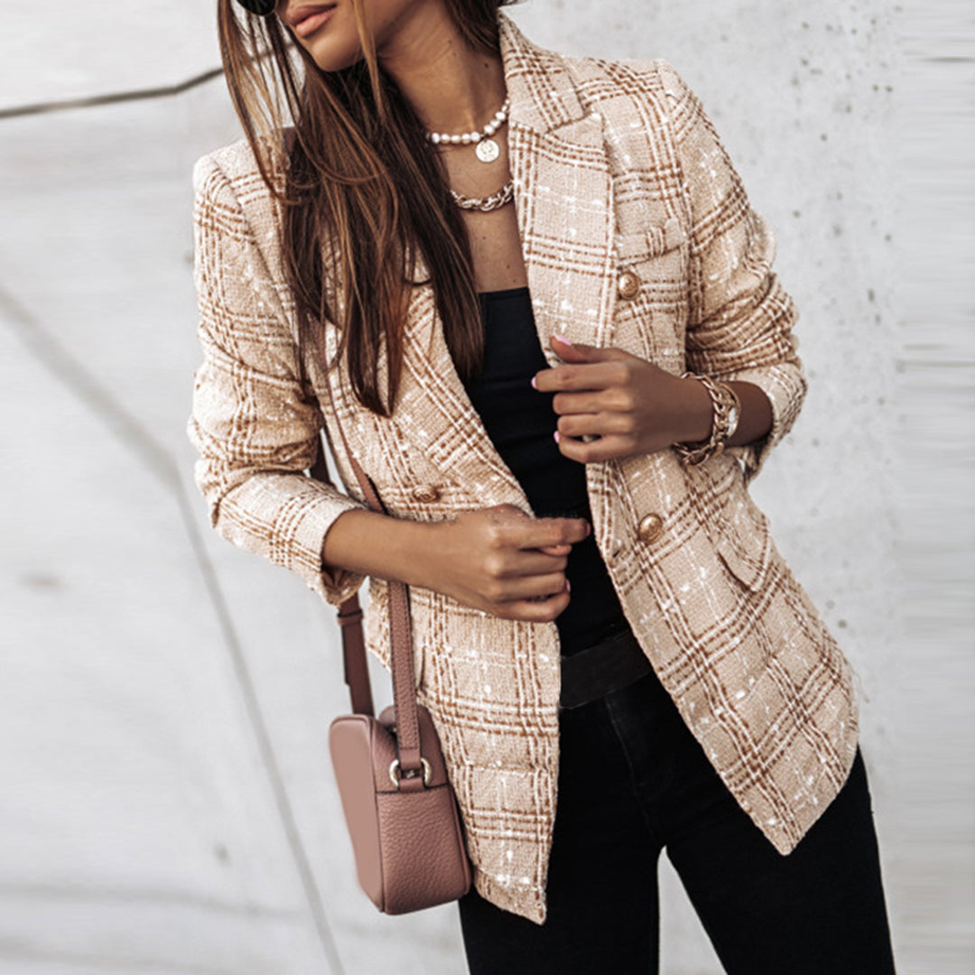 Femmes Blazer Décontracté | Bouton Duvet