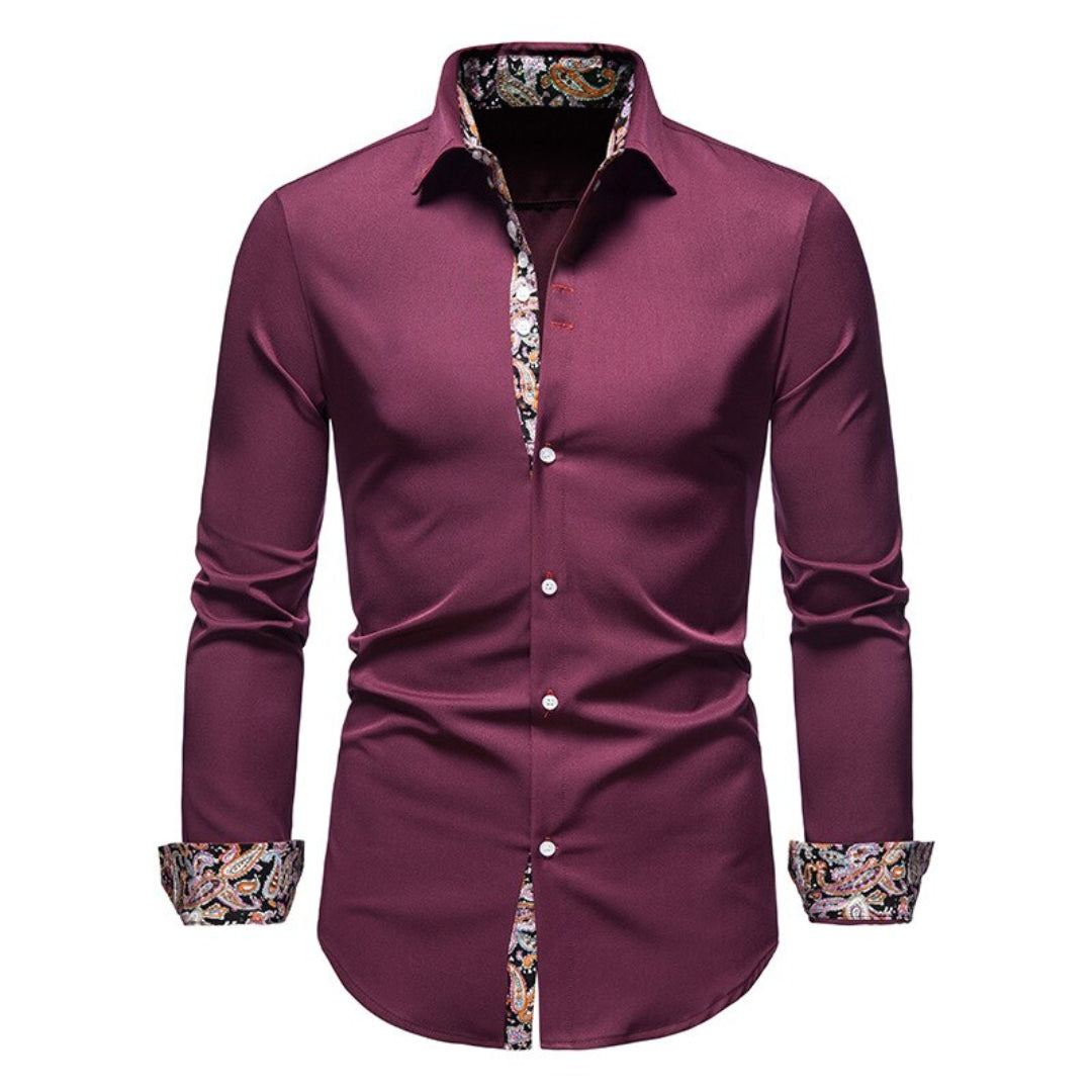 Hommes Chemise Boutonnée Slim | Manches Longues