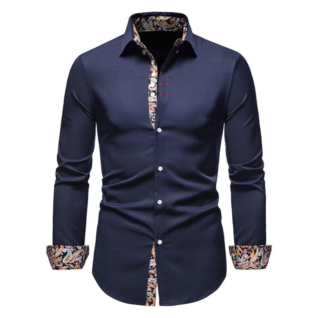 Hommes Chemise Boutonnée Slim | Manches Longues
