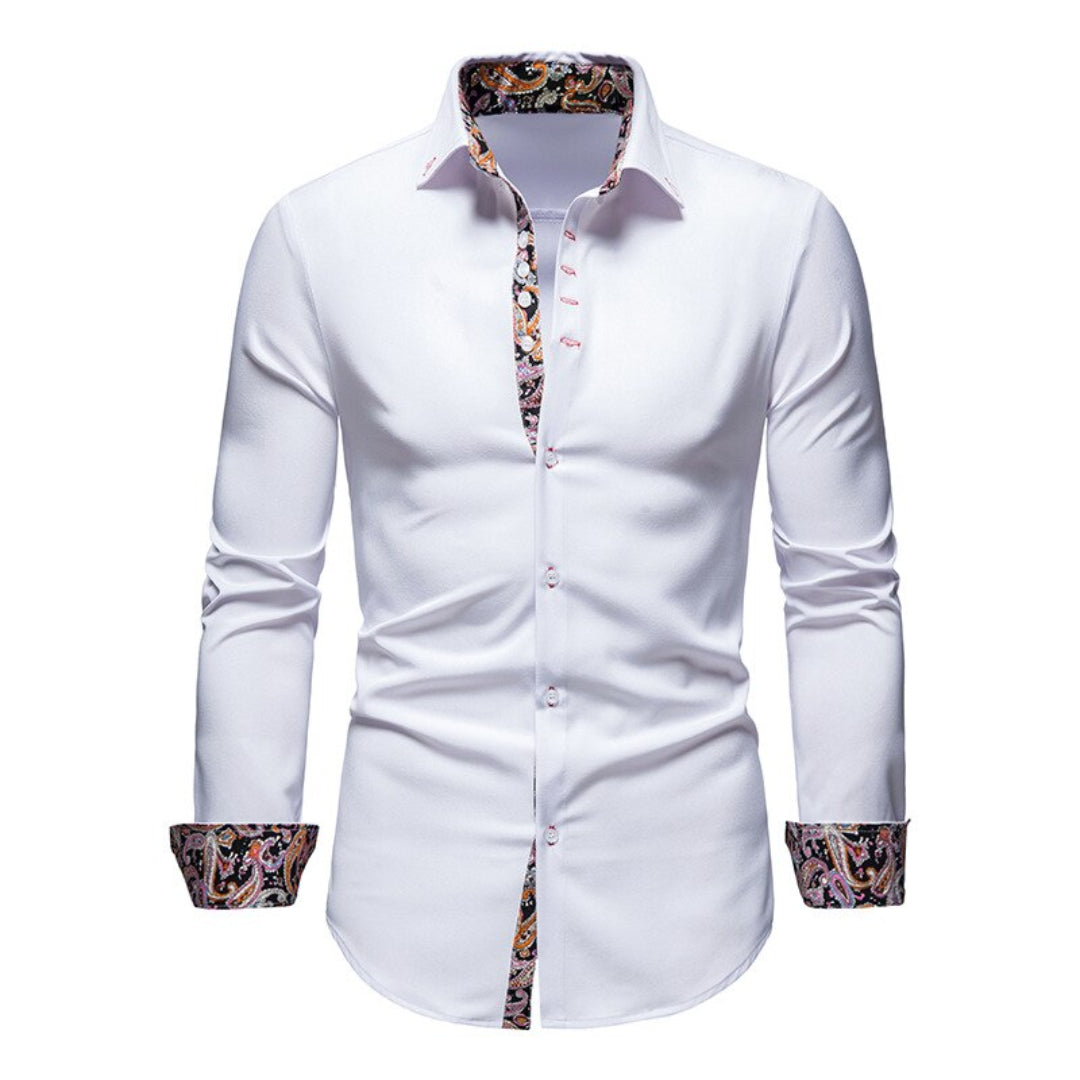 Hommes Chemise Boutonnée Slim | Manches Longues