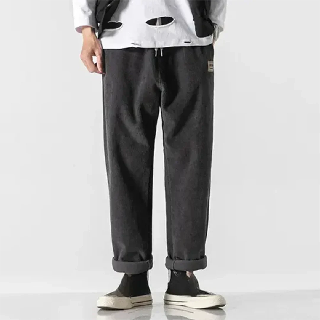 Pantalon Court En Velours Côtelé Pour Homme | Coupe Large