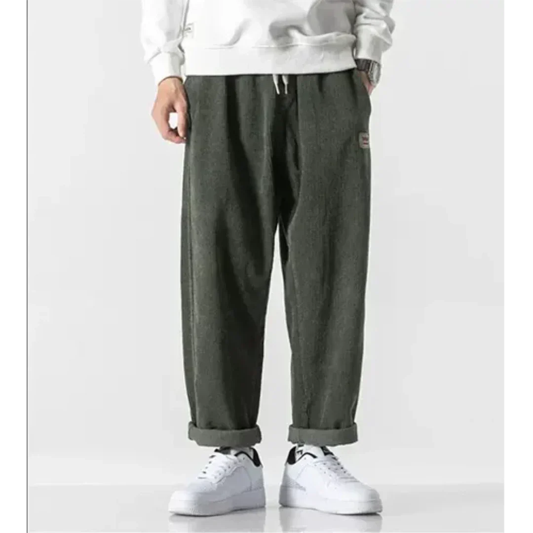 Pantalon Court En Velours Côtelé Pour Homme | Coupe Large