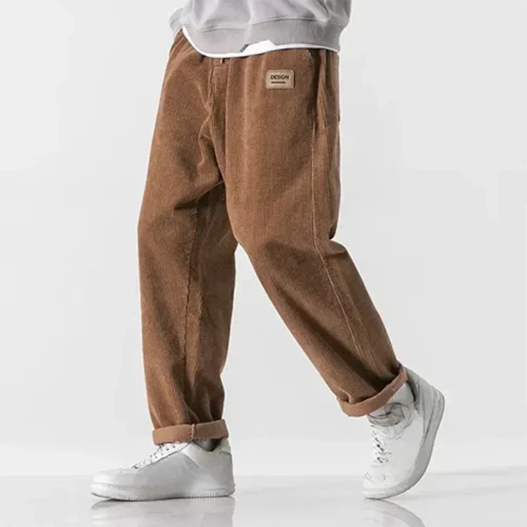 Pantalon Court En Velours Côtelé Pour Homme | Coupe Large