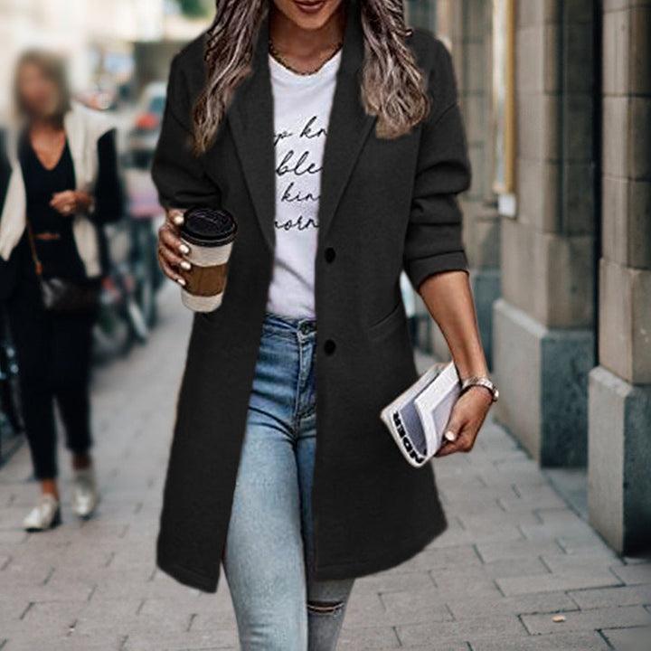 Blazer Long Décontracté D'hiver Pour Femme | Manches Longues