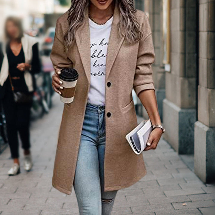 Blazer Long Décontracté D'hiver Pour Femme | Manches Longues