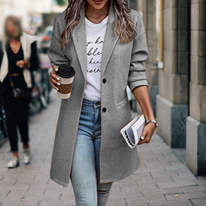 Blazer Long Décontracté D'hiver Pour Femme | Manches Longues