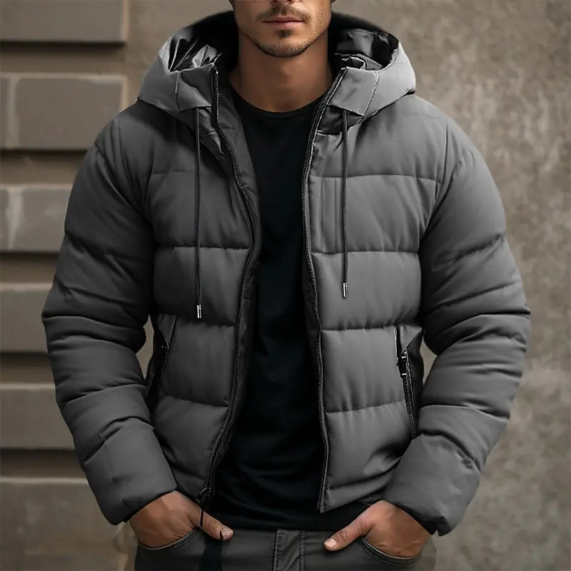 Veste Puffer Élégante Et Résistante Au Vent Pour Hommes | Capuche