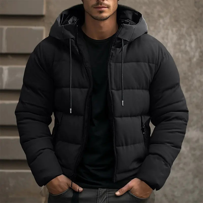 Veste Puffer Élégante Et Résistante Au Vent Pour Hommes | Capuche