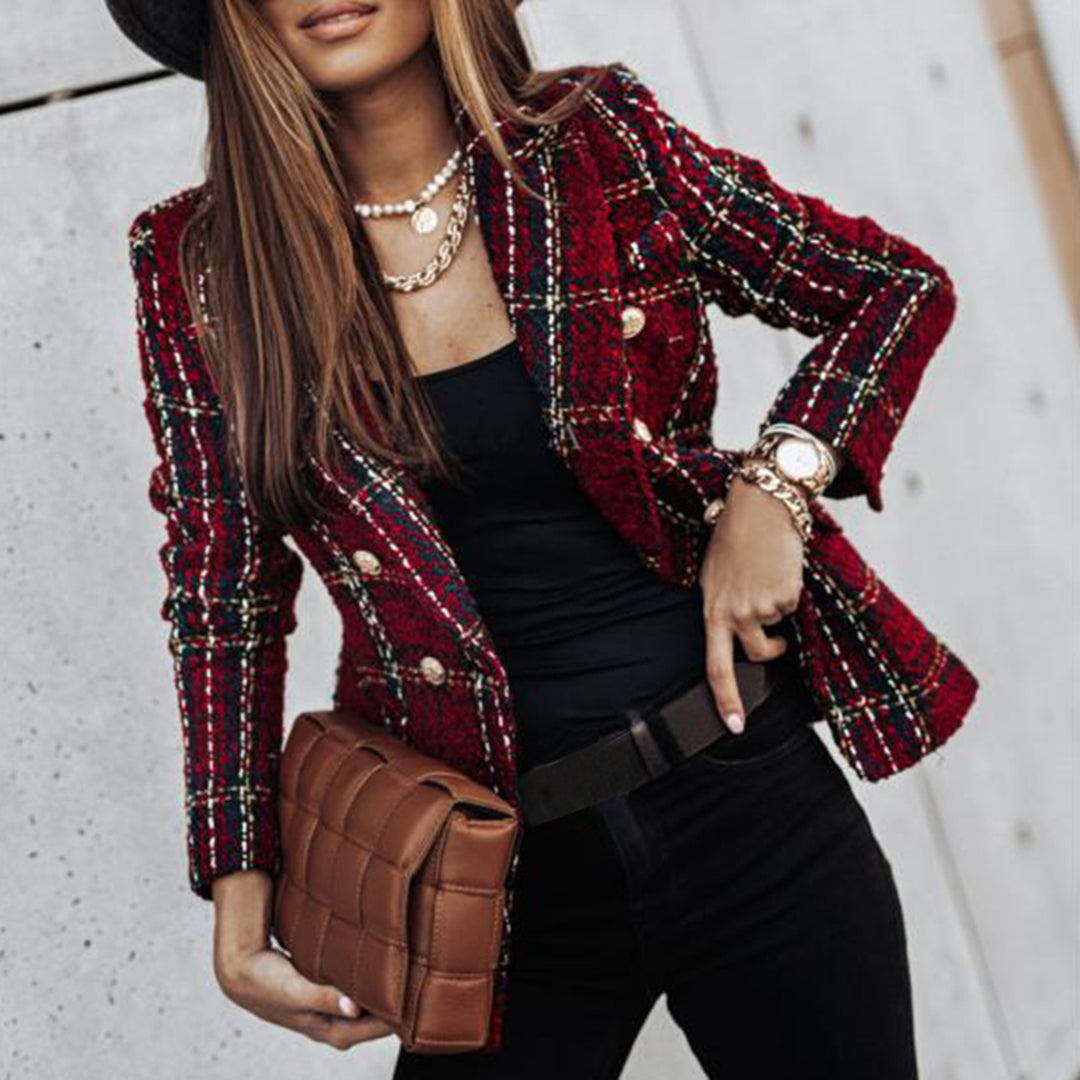 Femmes Blazer Décontracté | Bouton Duvet