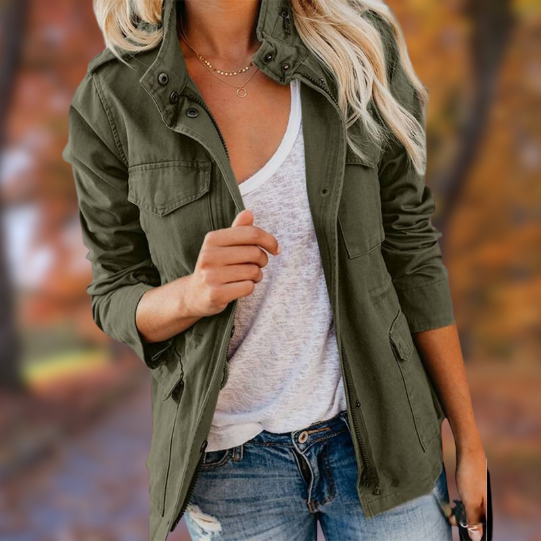 Detlefim | Femme Veste Bouton En Bas | Confortable