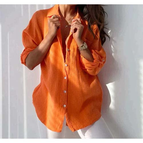 Chemise D'été À Manches Longues Pour Femmes | Oversized