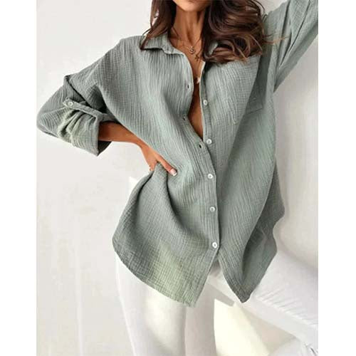 Chemise D'été À Manches Longues Pour Femmes | Oversized