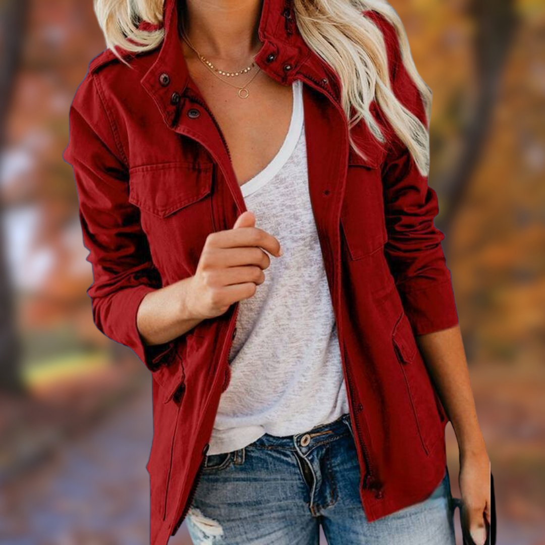 Detlefim | Femme Veste Bouton En Bas | Confortable