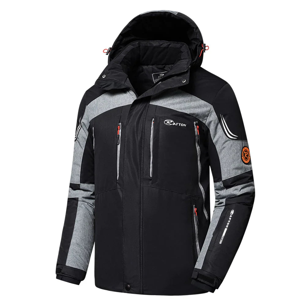 Veste De Ski D'hiver Stylée Capuche Pour Hommes | Longue