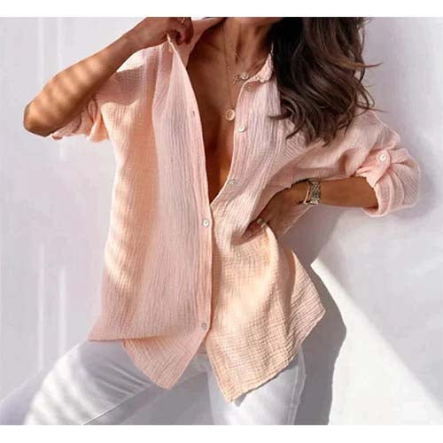 Chemise D'été À Manches Longues Pour Femmes | Oversized